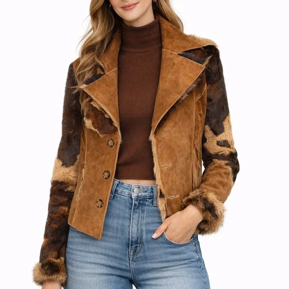 100% Sheepskin Reversible Jacket Medium - Picture 3 of 12